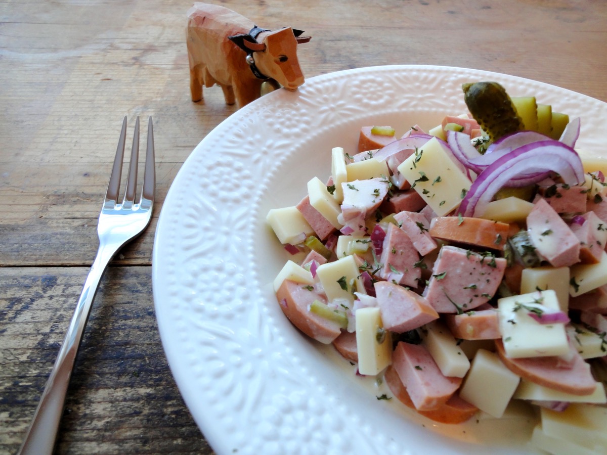 Sausage & Cheese Swiss Salad