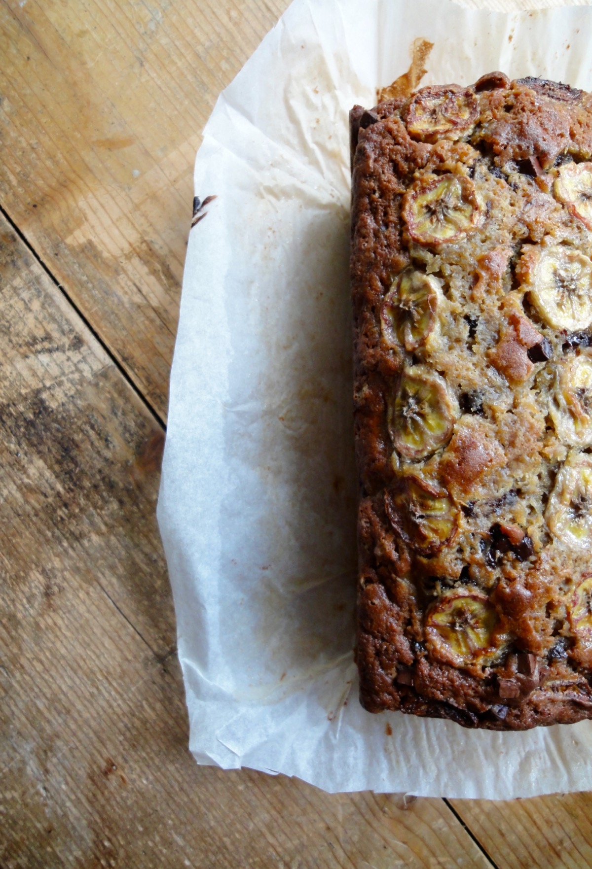 Moist Banana Chocolate Chip Bread 